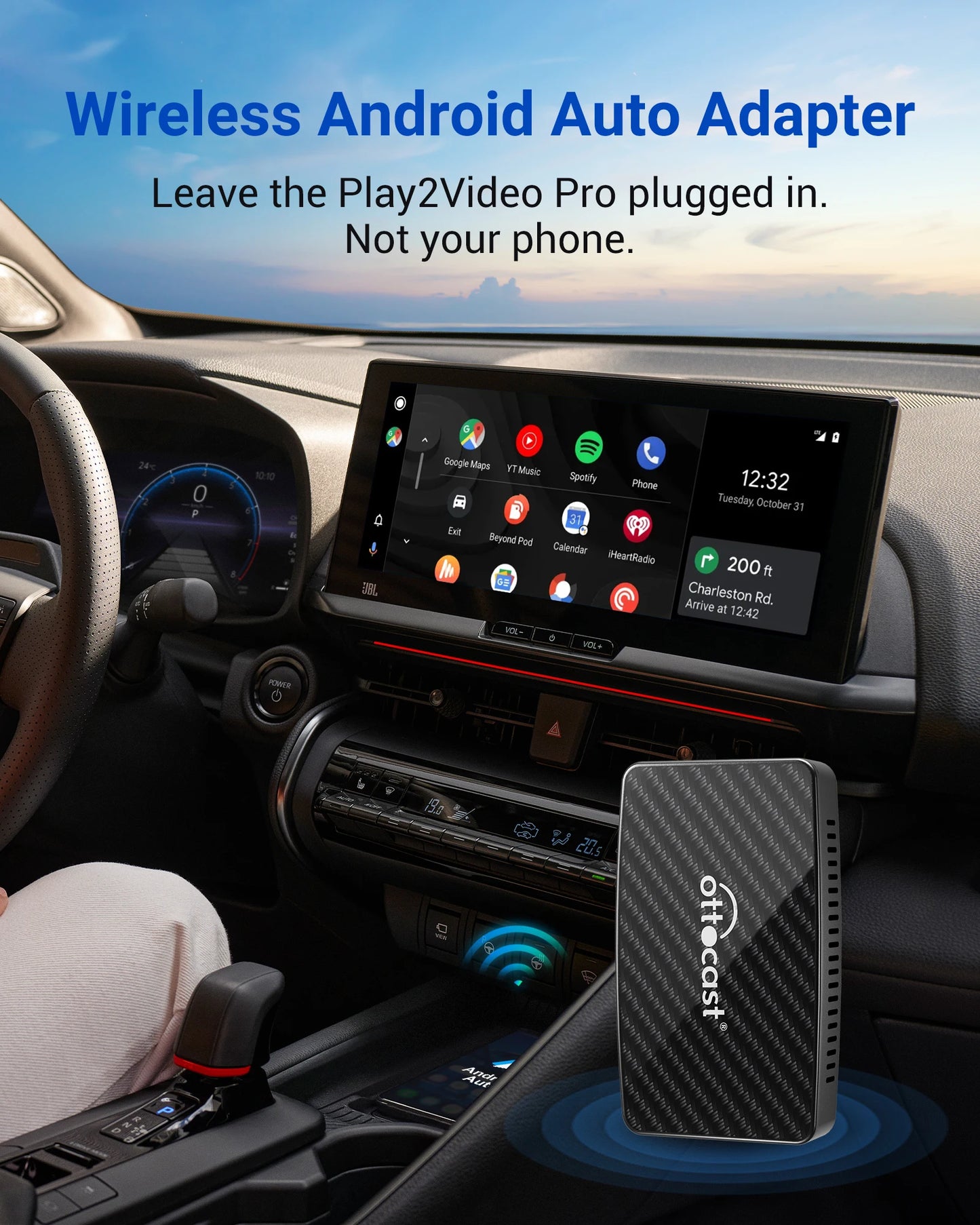 Play2Video Pro Wireless CarPlay/ Android Auto All-in-one Adapter