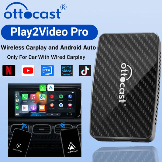 Play2Video Pro Wireless CarPlay/ Android Auto All-in-one Adapter