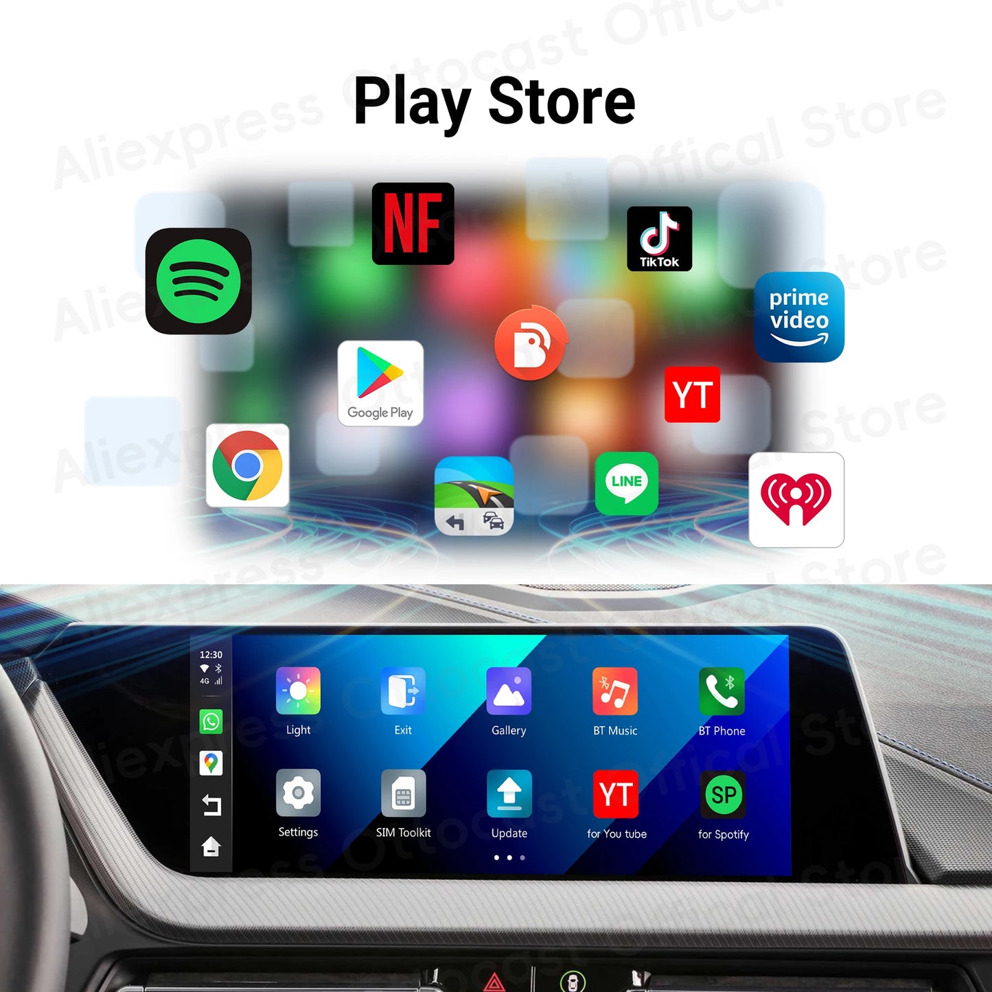 OTTOCAST i3 Android 13 AI Box for BMW iDrive 6 7 8 Wireless CarPlay